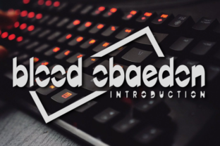 BloodObaedon: A Modern Display Font for Creative Expression