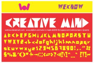 Creative Mind: A Playful Font That Embraces Abstract Shapes