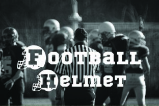 Football Helmet Font for Sports Crate Projects