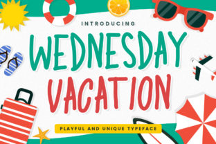 Wednesday Vacation Font: A Playful Display Choice
